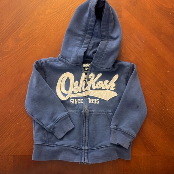 Vintage Oshkosh B’gosh 2T Varsity Full Zip Hoodie Blue - Picture 1 of 10